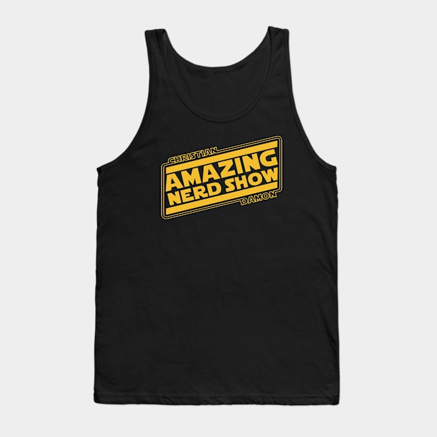 The Amazing Nerd Logo (Golden) Tank Top by The Amazing Nerd Show 